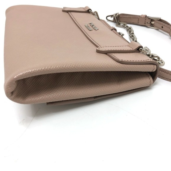 PRADA Cream Leather Saffiano Shoulder Bag - Picture 5 of 16
